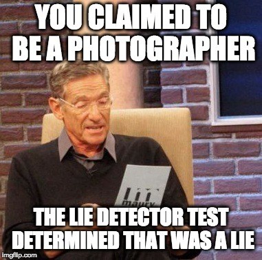 Professional Photographer Lie