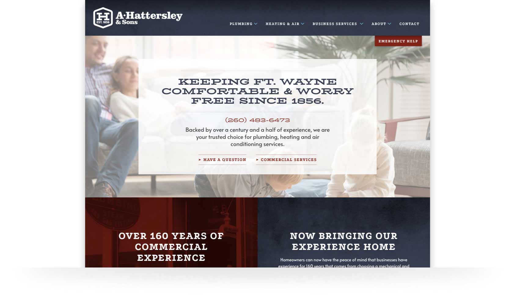 A. Hattersly & Sons Website Homepage