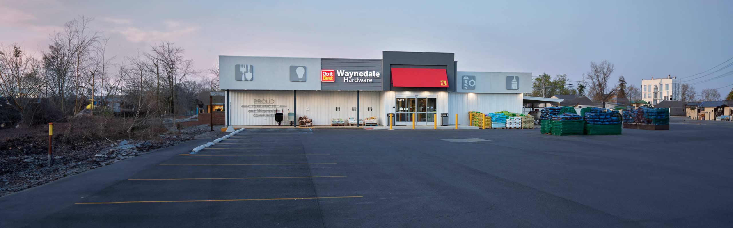 Waynedale Hardware Storefront with AI