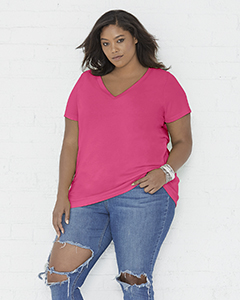 LAT Ladies' Curvy V-Neck T-Shirt