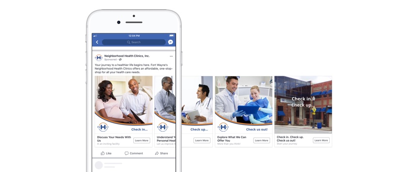 Healthcare Facebook Ad On Mobile