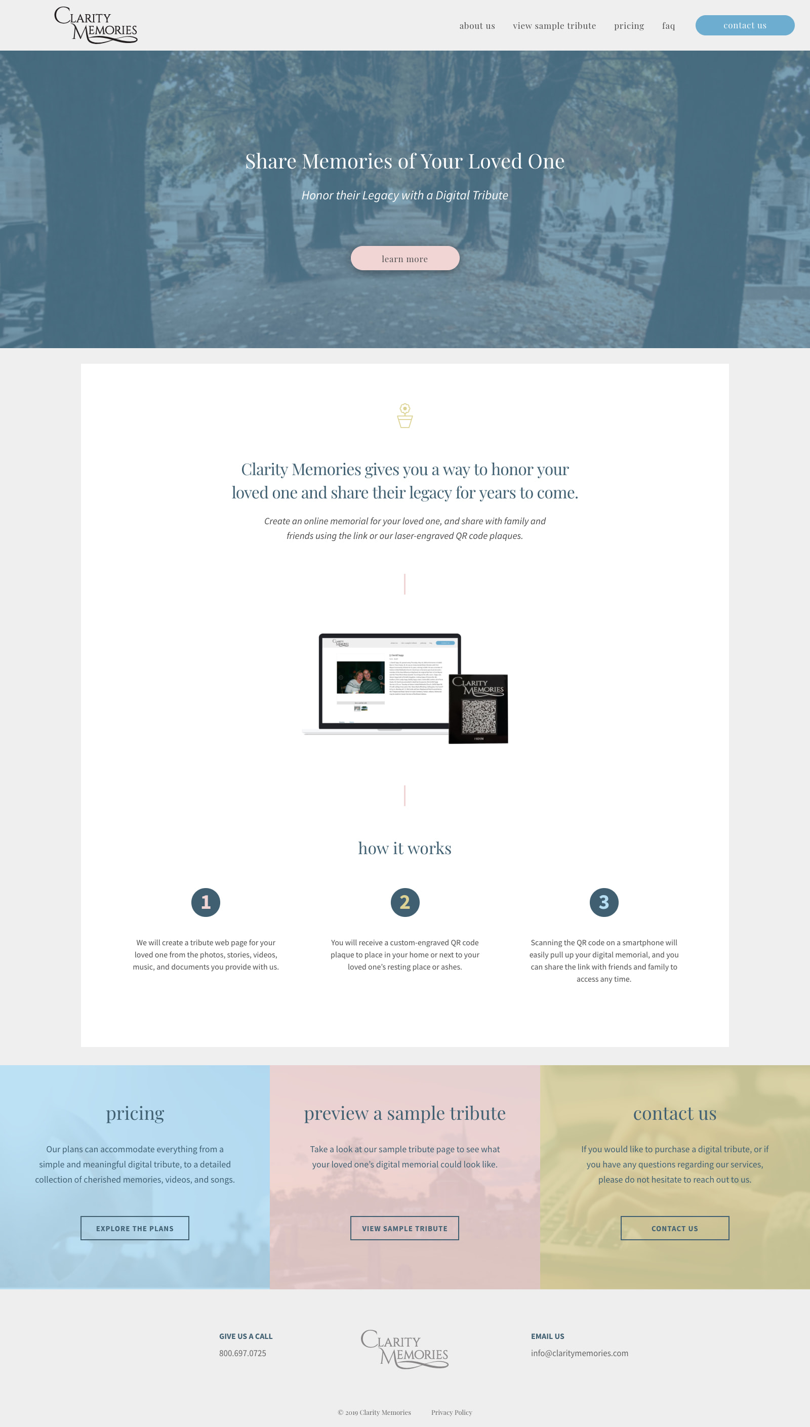 Clarity Memories - Web Design Clarity Memories - Web Design