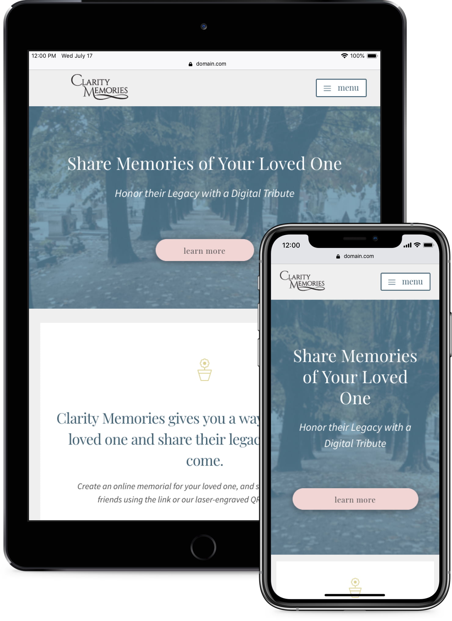 Clarity Memories - Responsive Mobile Device Compatibility Clarity Memories - Responsive Mobile Device Compatibility