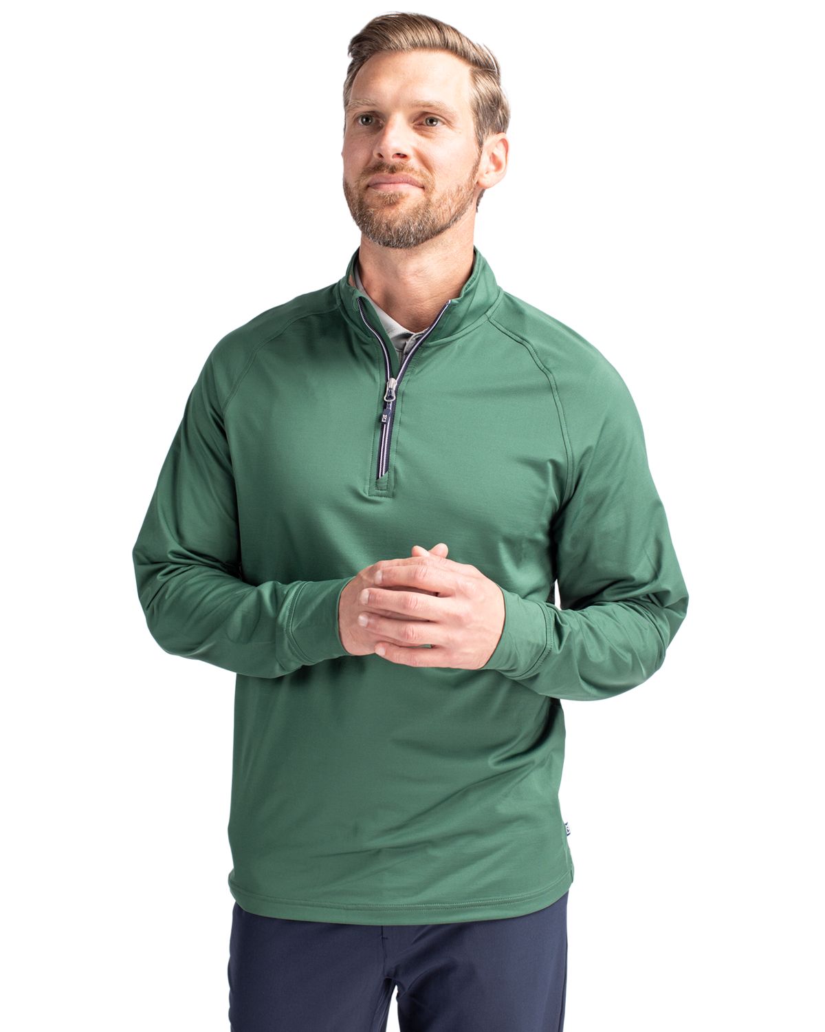 Cutter & Buck Adapt Eco Knit Stretch Recycled Men's Quarter Zip Pullover
