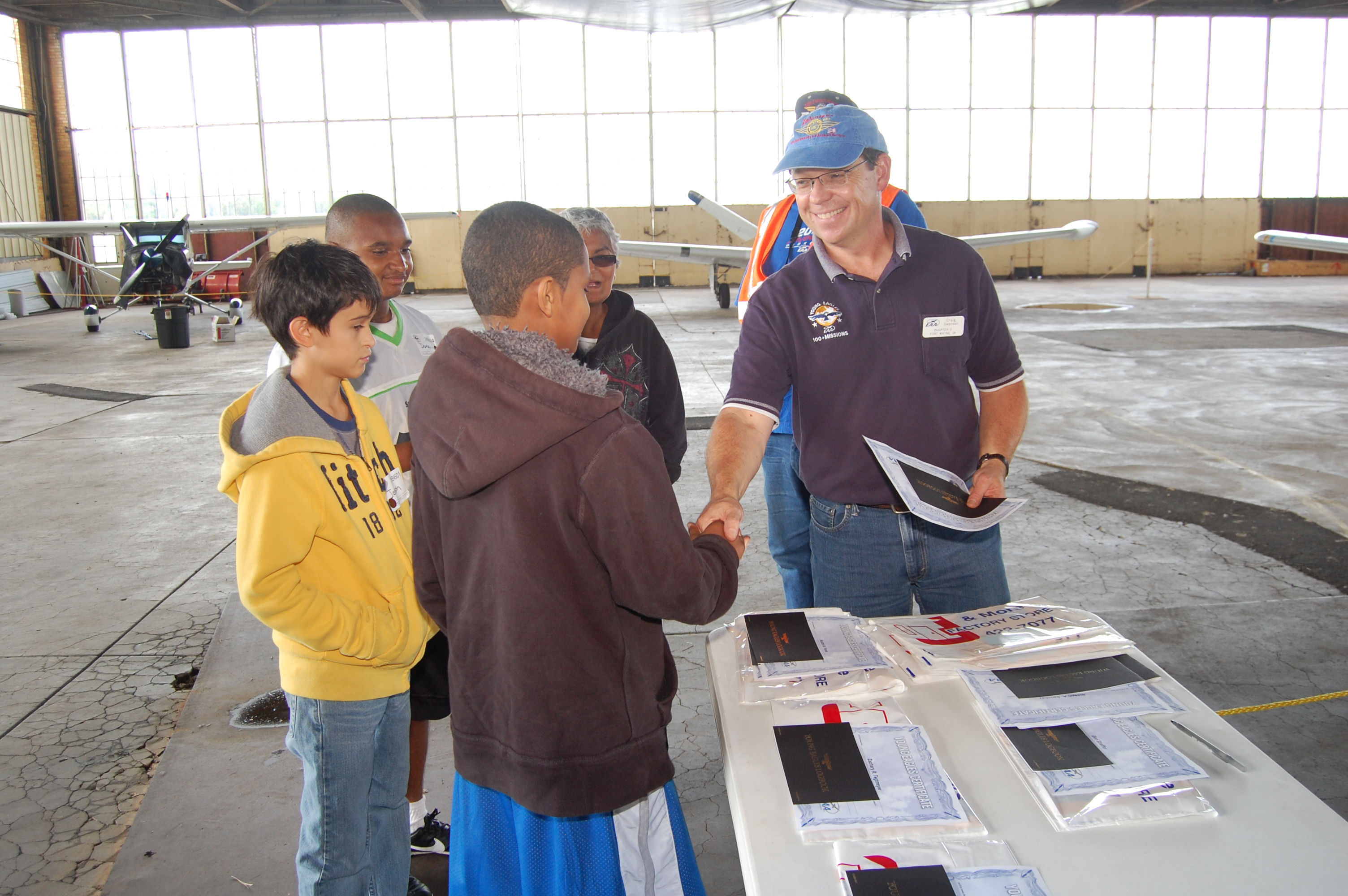 Children Reciving Aviation Certification