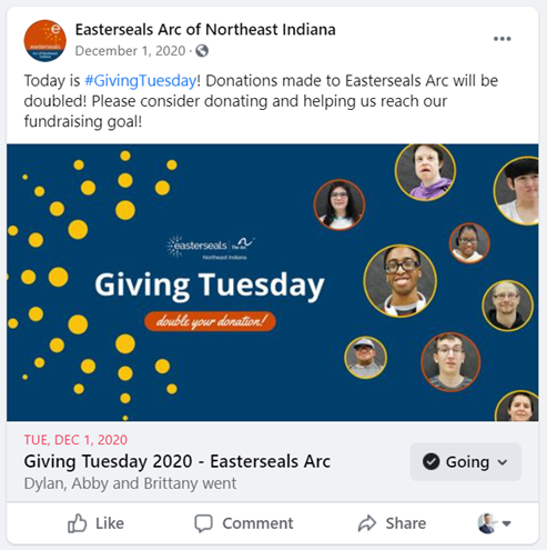 Easterseals Giving Tuesday Event Reminder