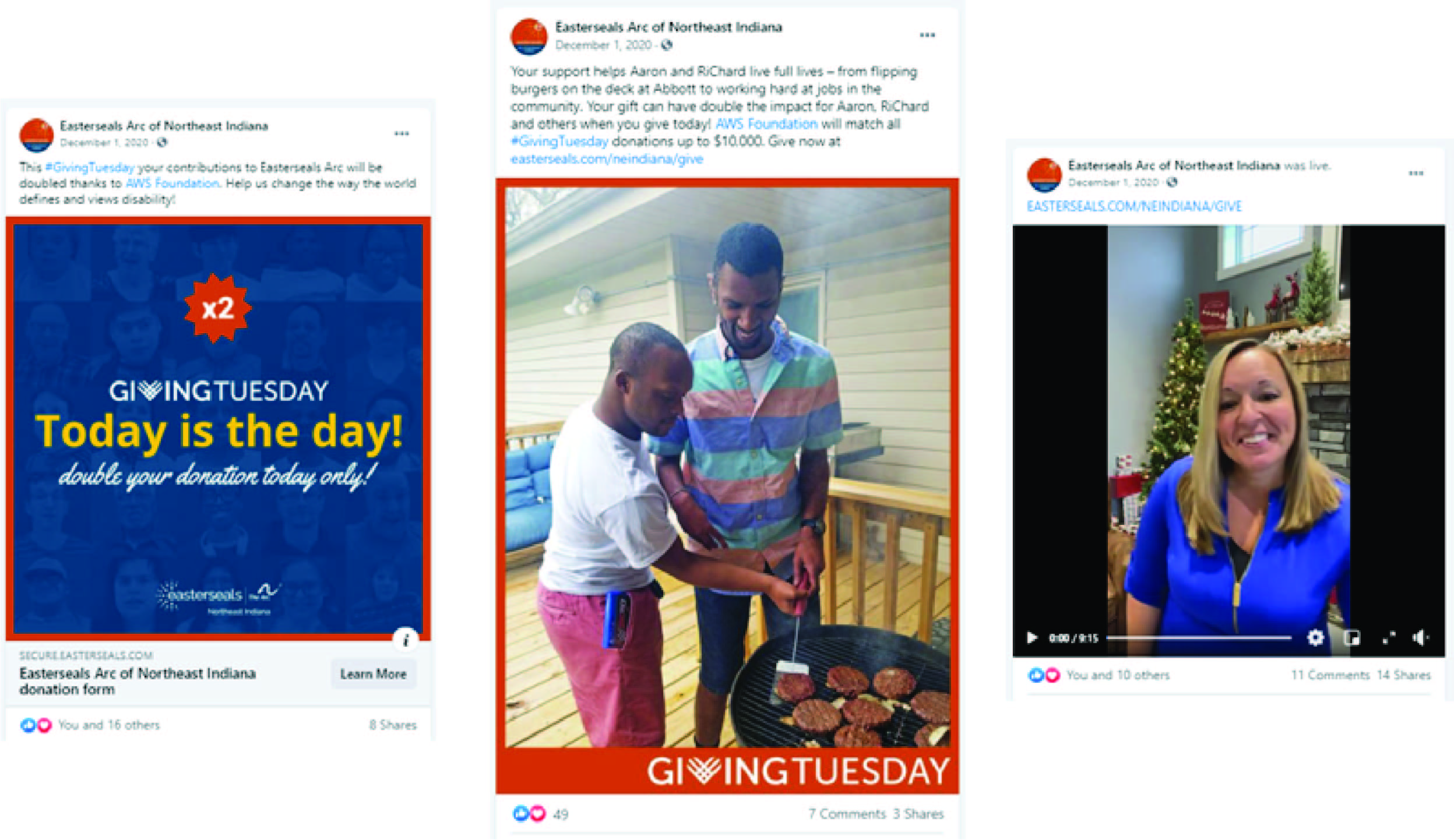 Easterseals Giving Tuesday social posts
