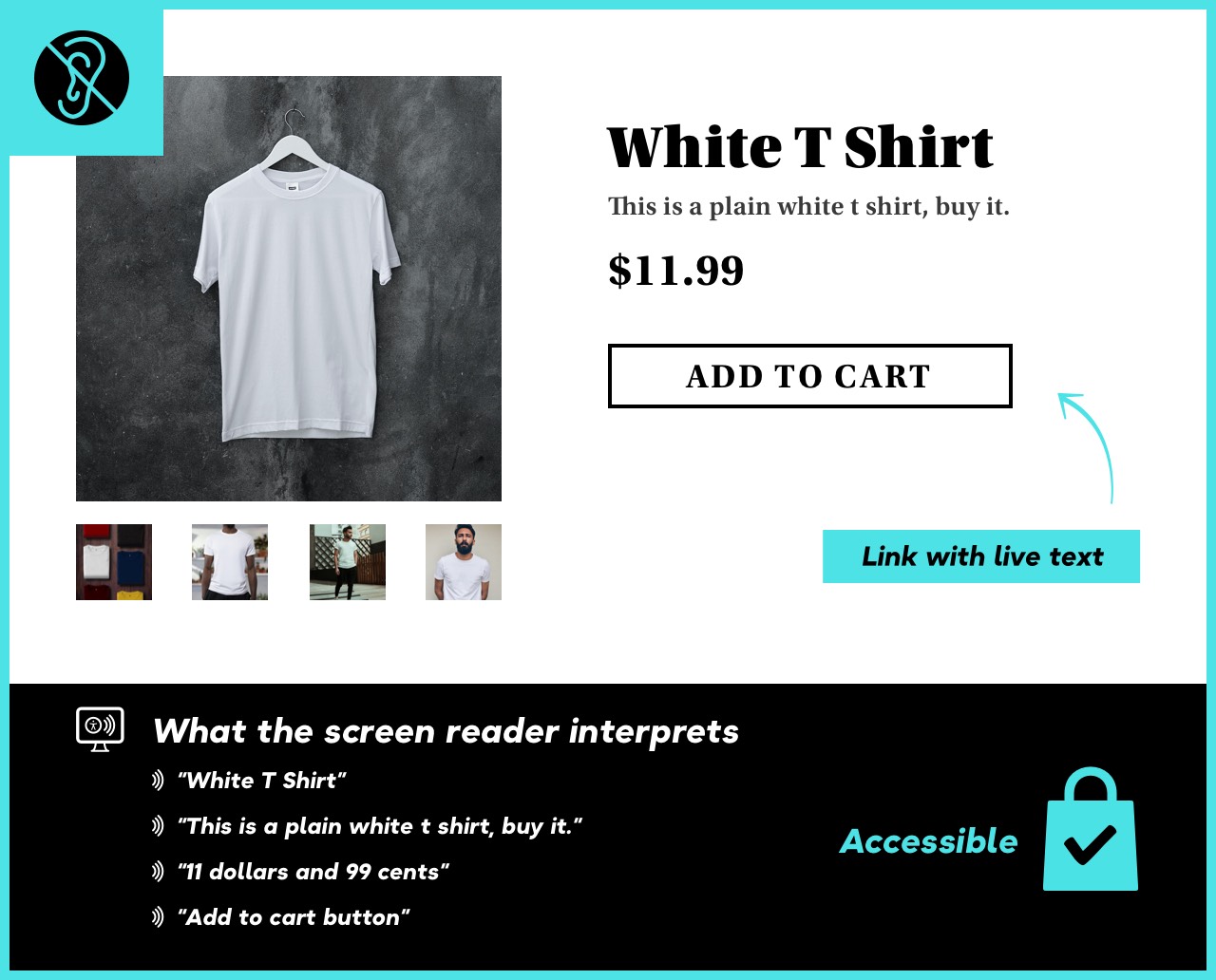 Example of an accessible online shopping experience