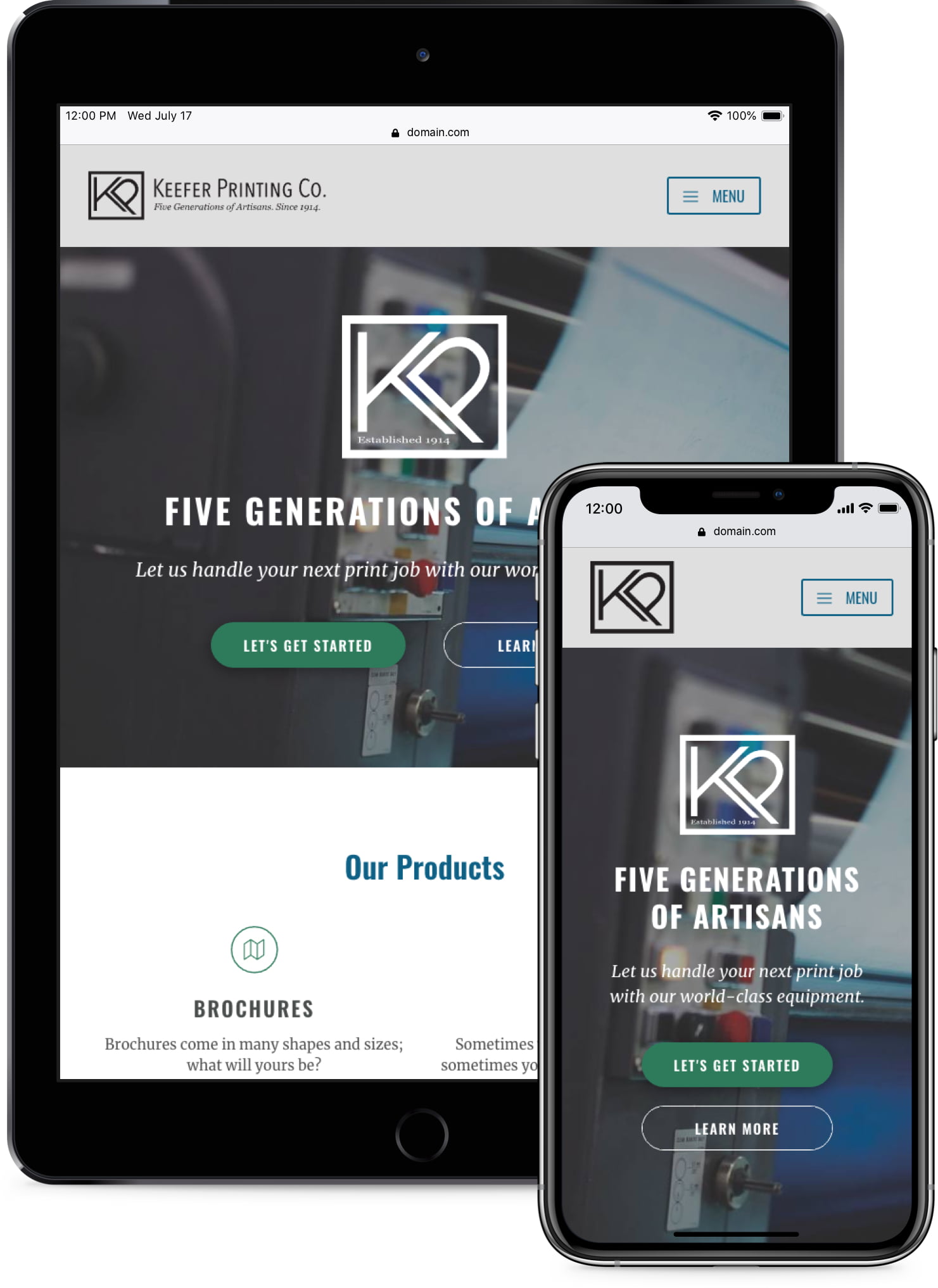 Keefer Printing - Responsive Mobile Device Compatibility Keefer Printing - Responsive Mobile Device Compatibility