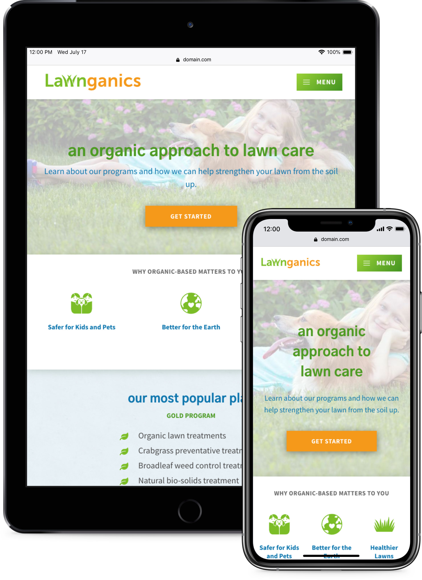 Lawnganics - Responsive Mobile Device Compatibility Lawnganics - Responsive Mobile Device Compatibility