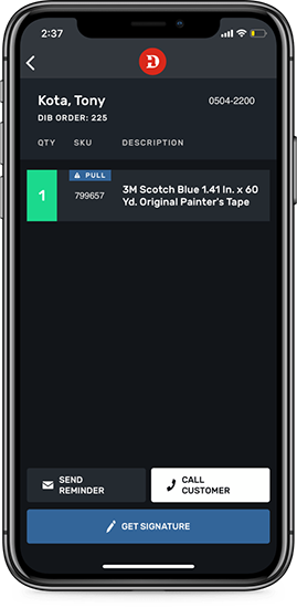 Custom app - order view