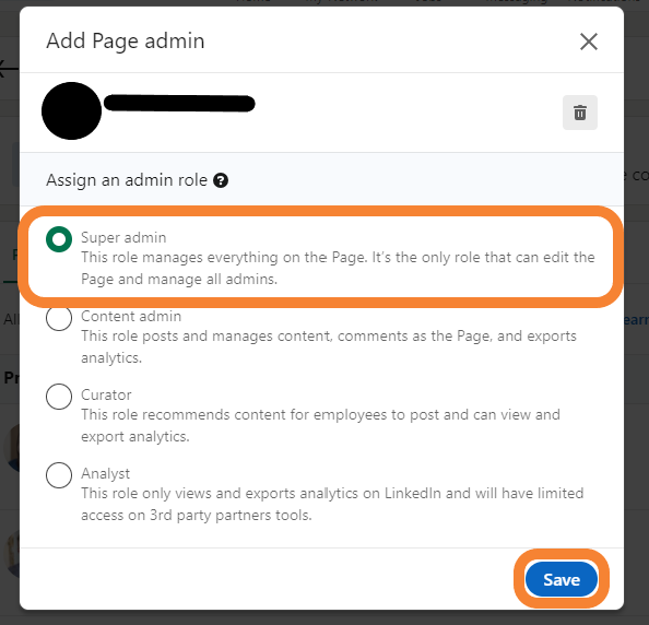 Select Super Admin