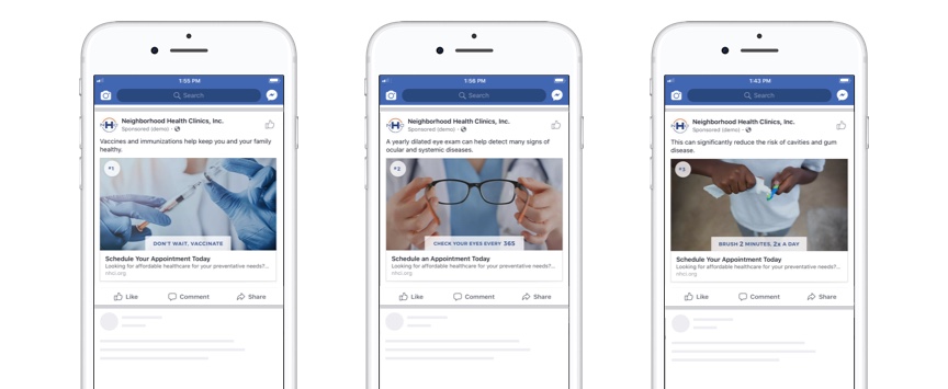 Healthcare Facebook Posts On Mobile