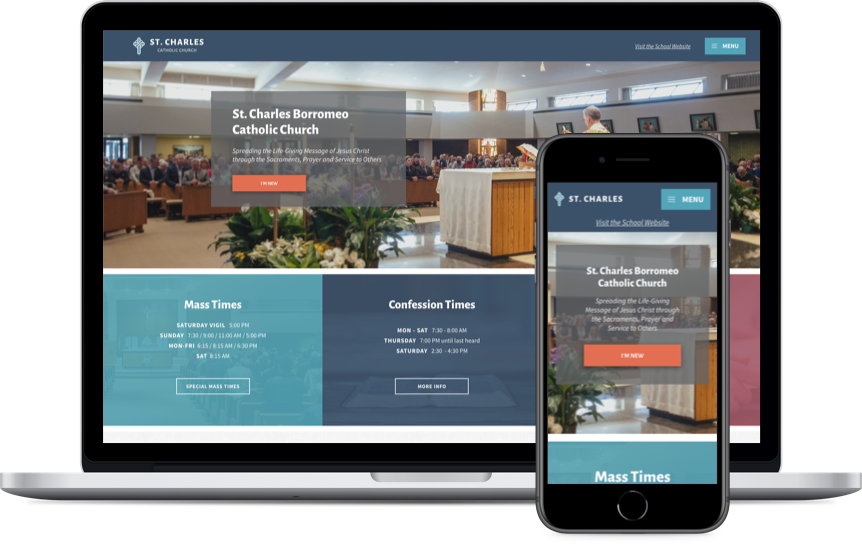 St. Charles Website On Desktop And Mobile