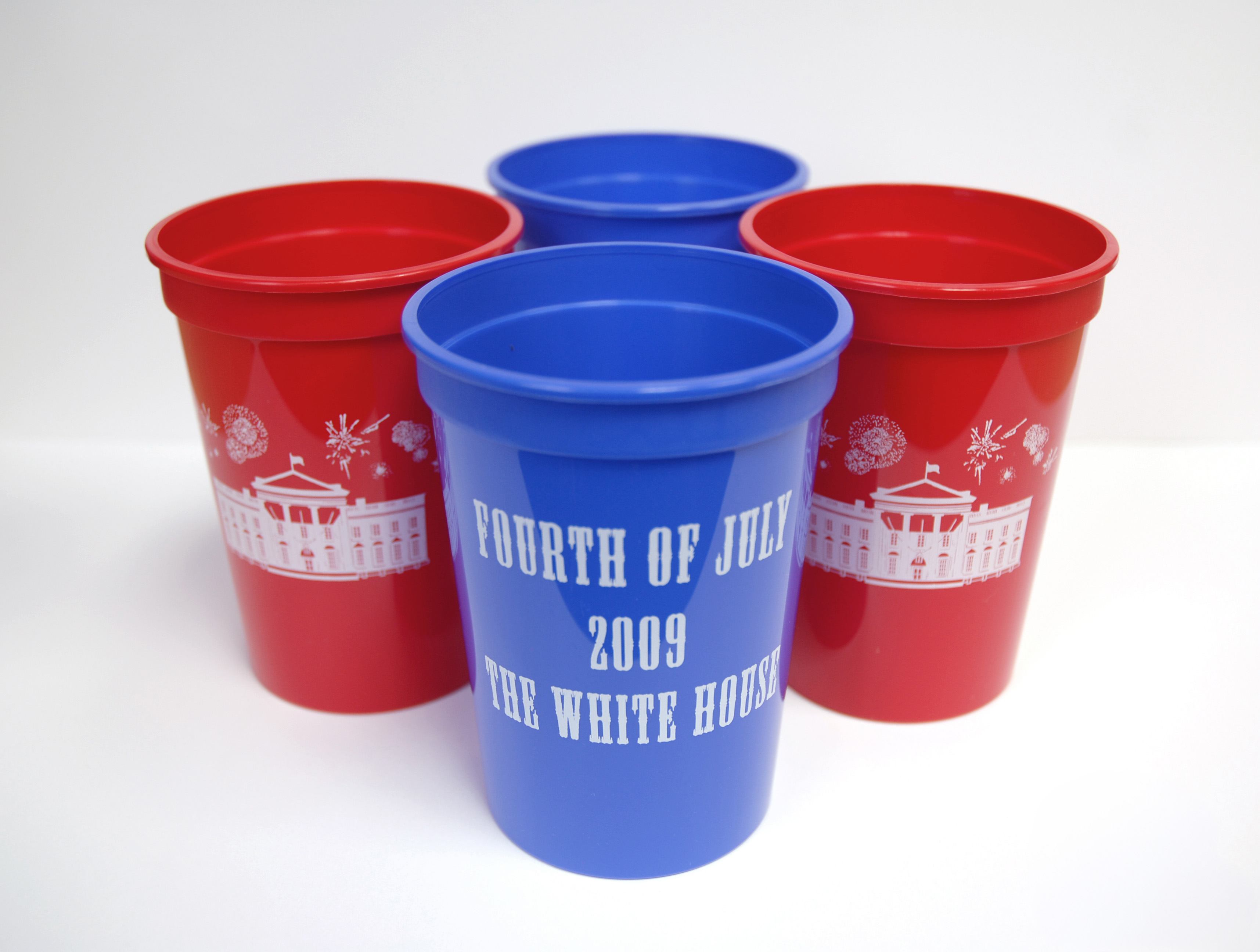 White House 4th of July Cups