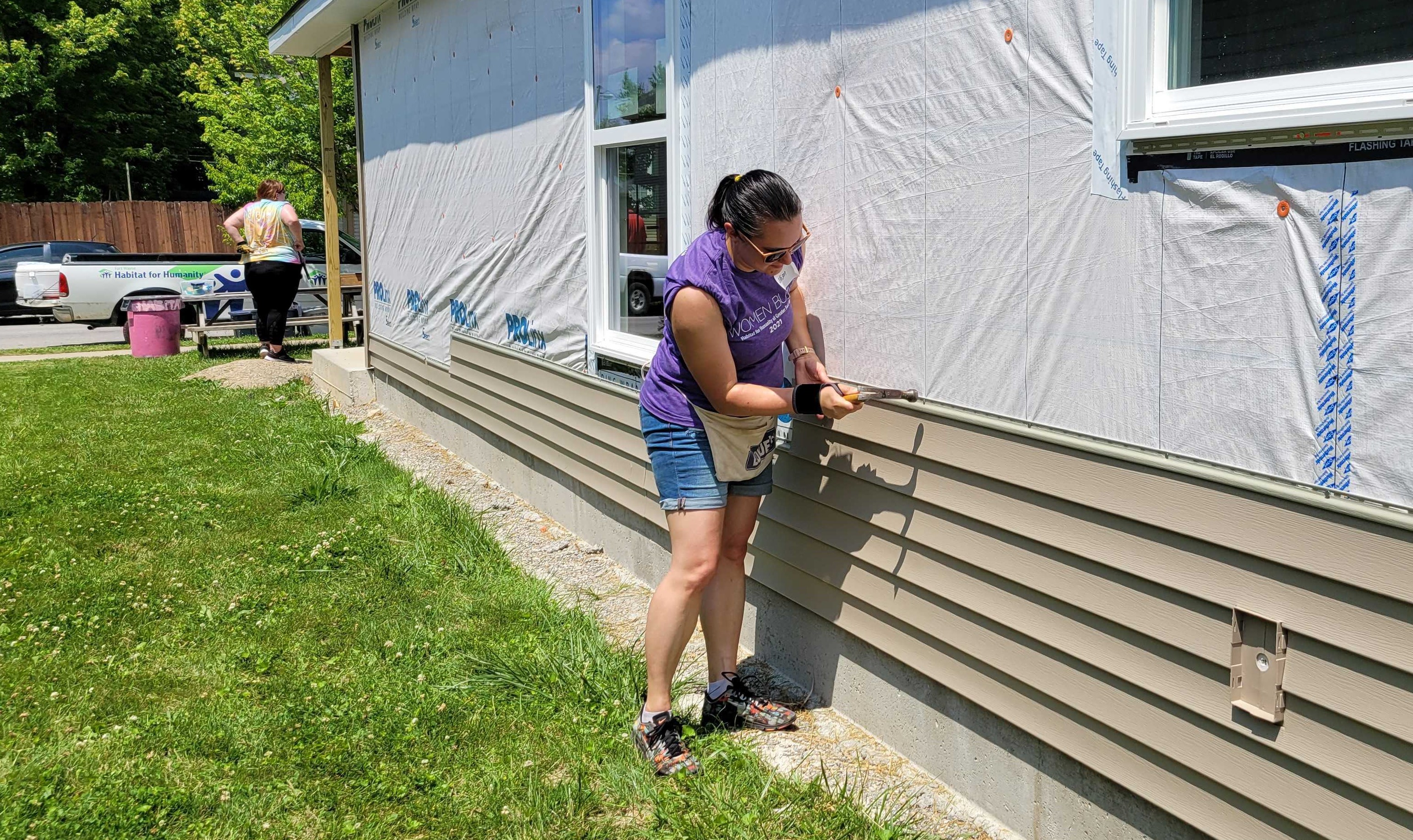 Allison volunteering for Habitat for Humanity