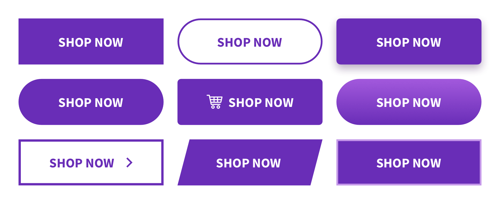 Purple 'Shop Now' Button Designs