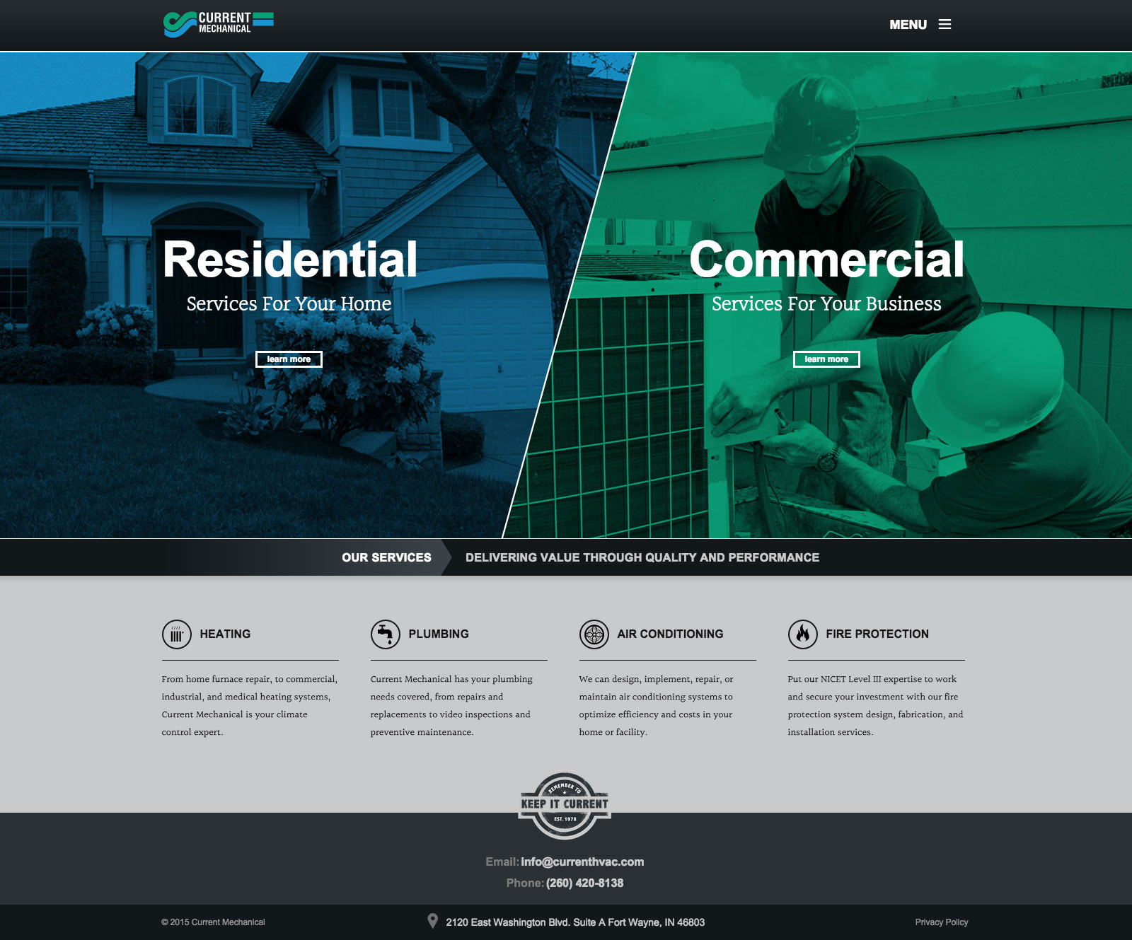 Current Mechanical - Responsive Website Design & Development Current Mechanical - Responsive Website Design & Development