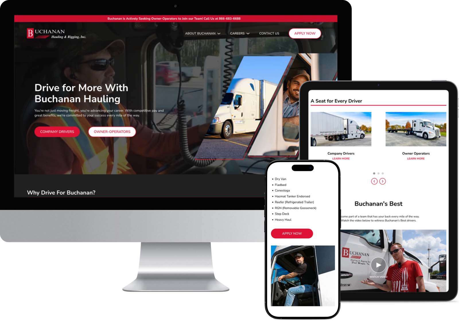 Buchanan Hauling & Rigging - Website Design and Development Buchanan Hauling & Rigging - Website Design and Development