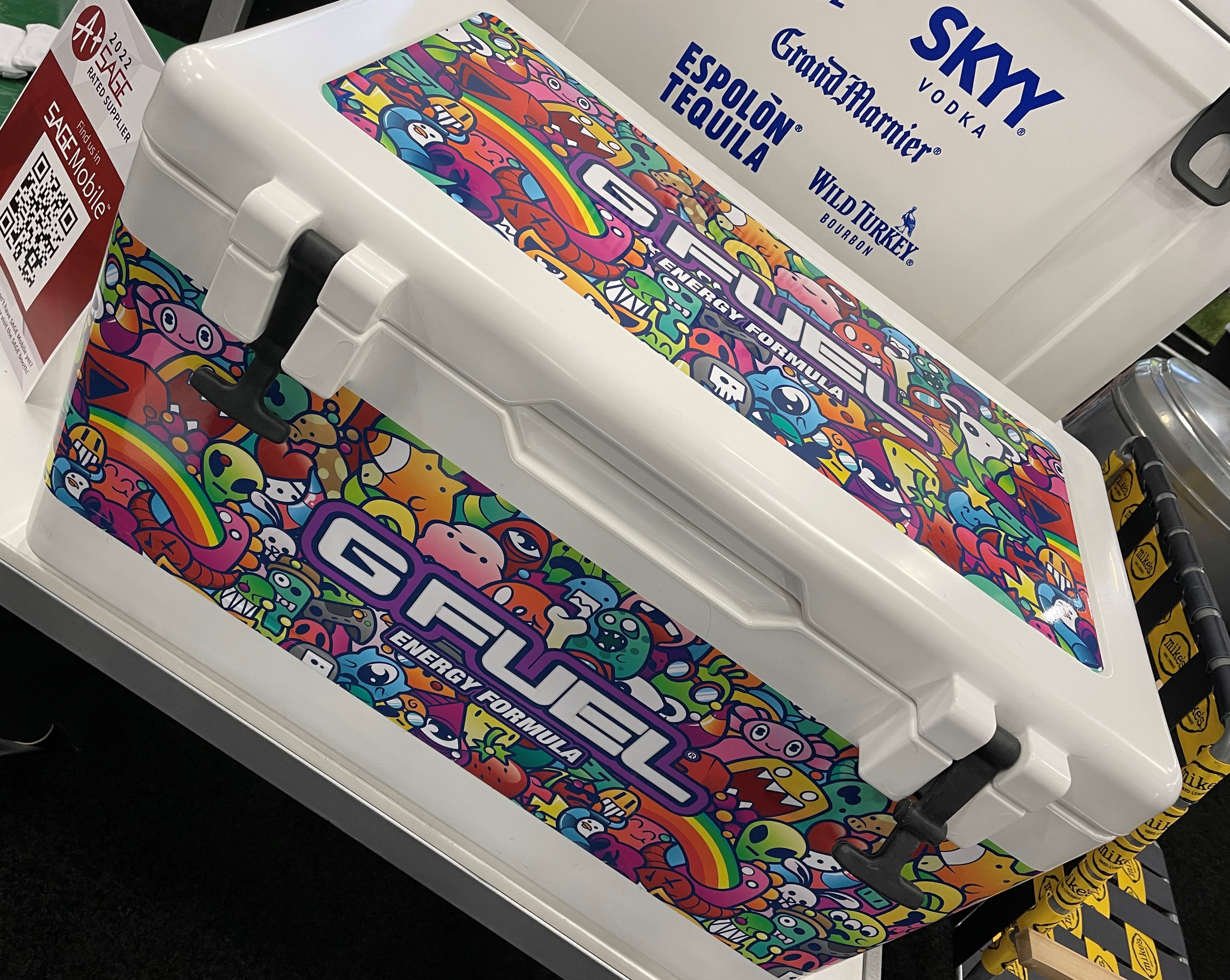 G-Fuel Branded White Yeti Cooler