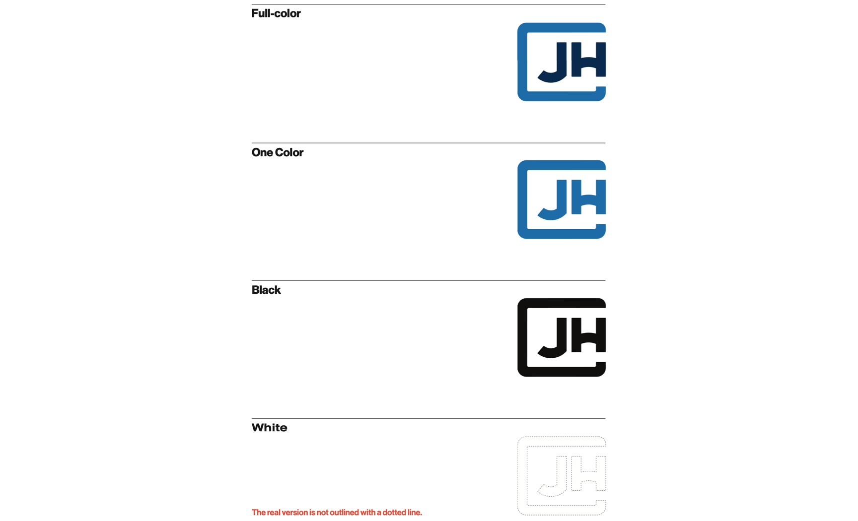 JH logo style examples