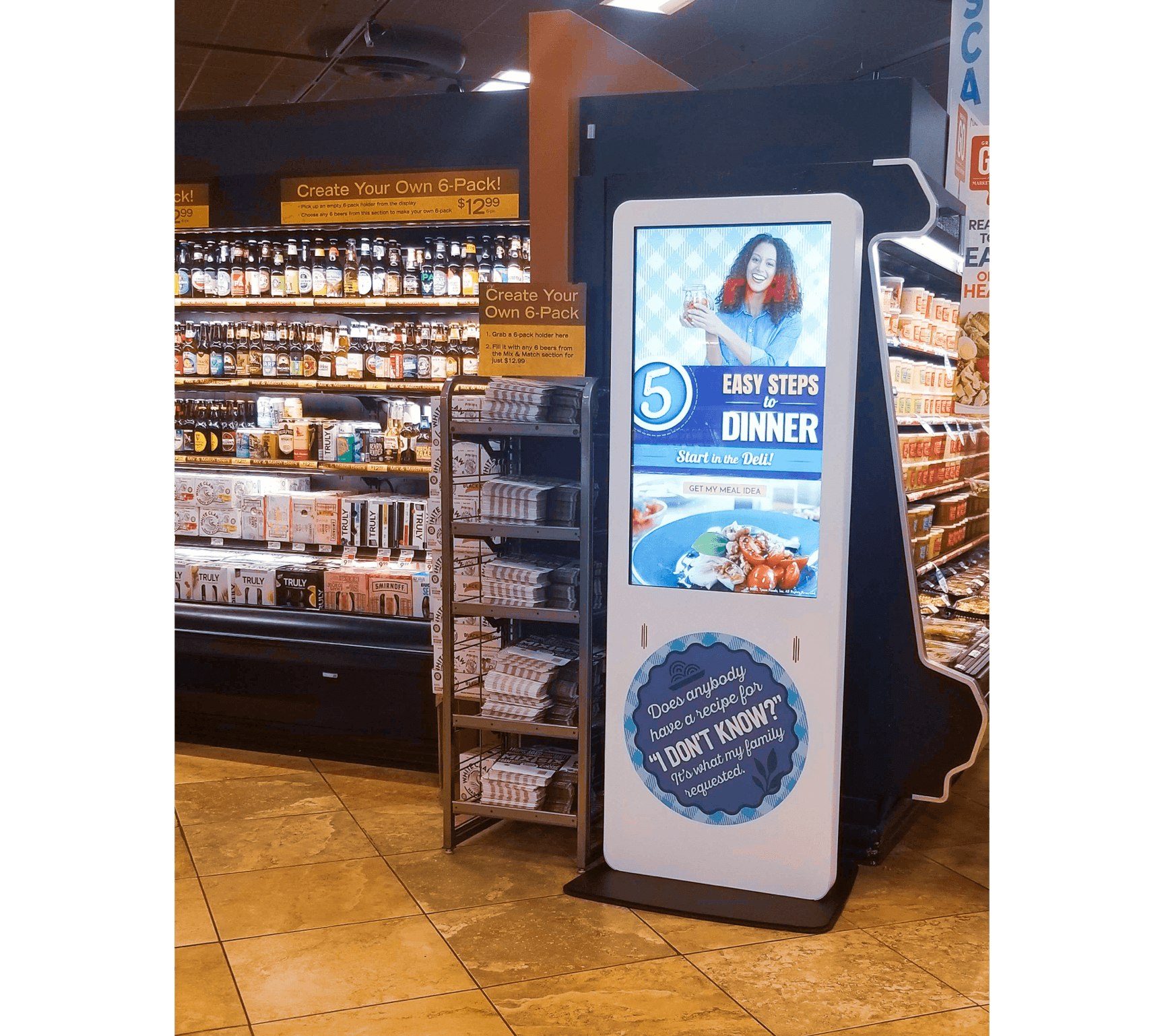 Dinner Kiosk in Grocery Store