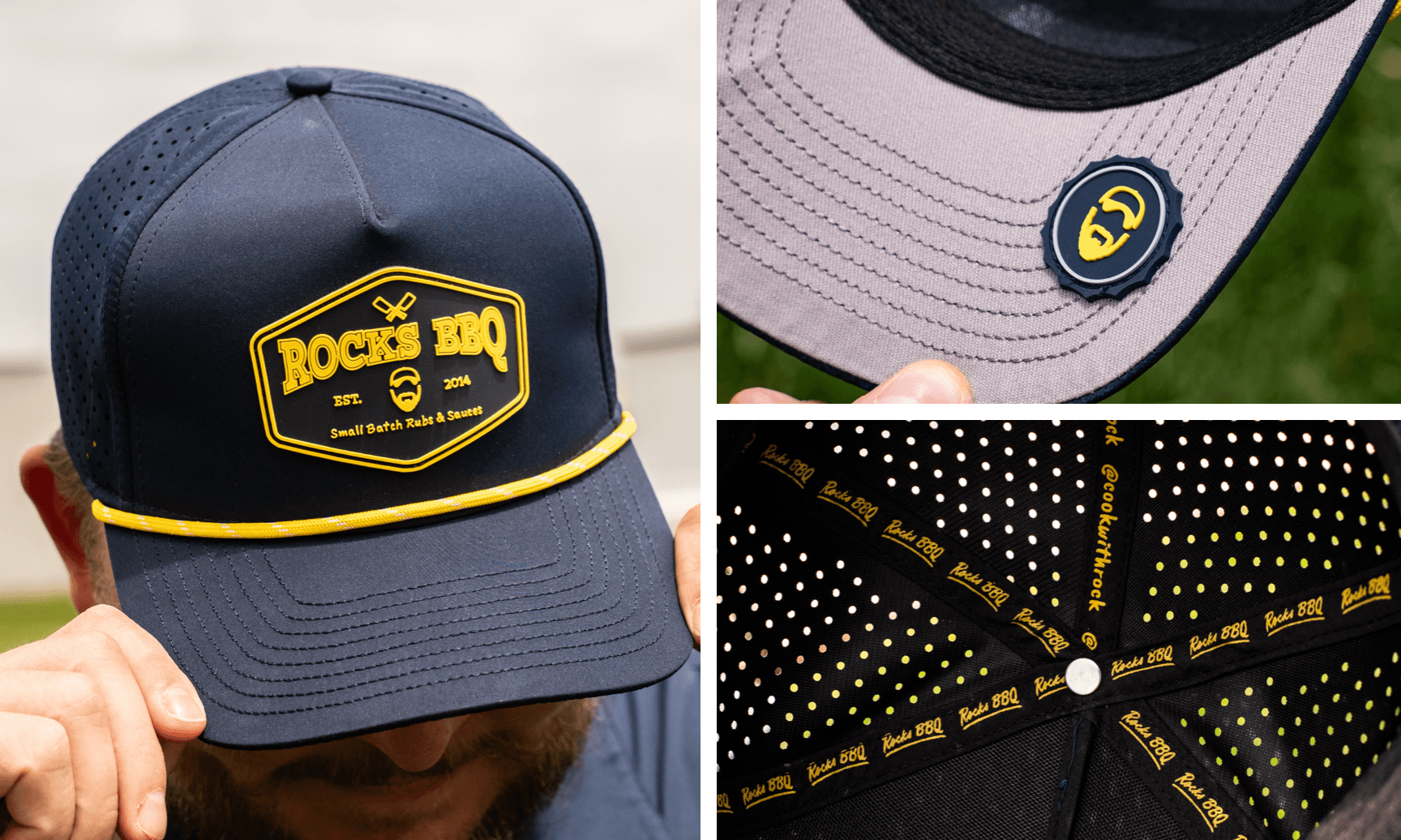 Rocks BBQ Fully Custom Hats