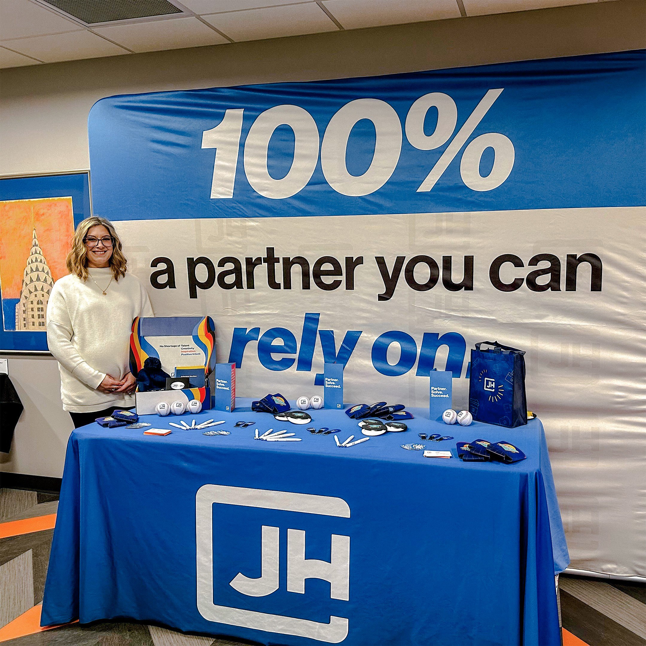 JH booth at recruiting event