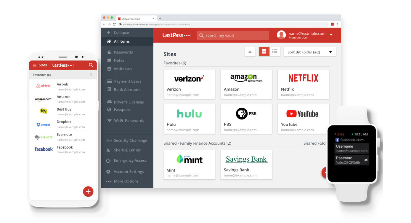 LastPass - accessible from any device
