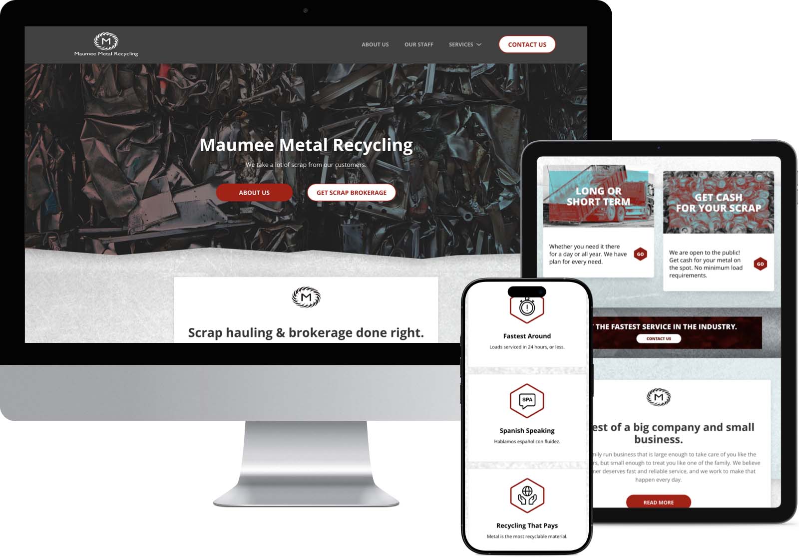 Maumee Metal Recycling - Responsive Website