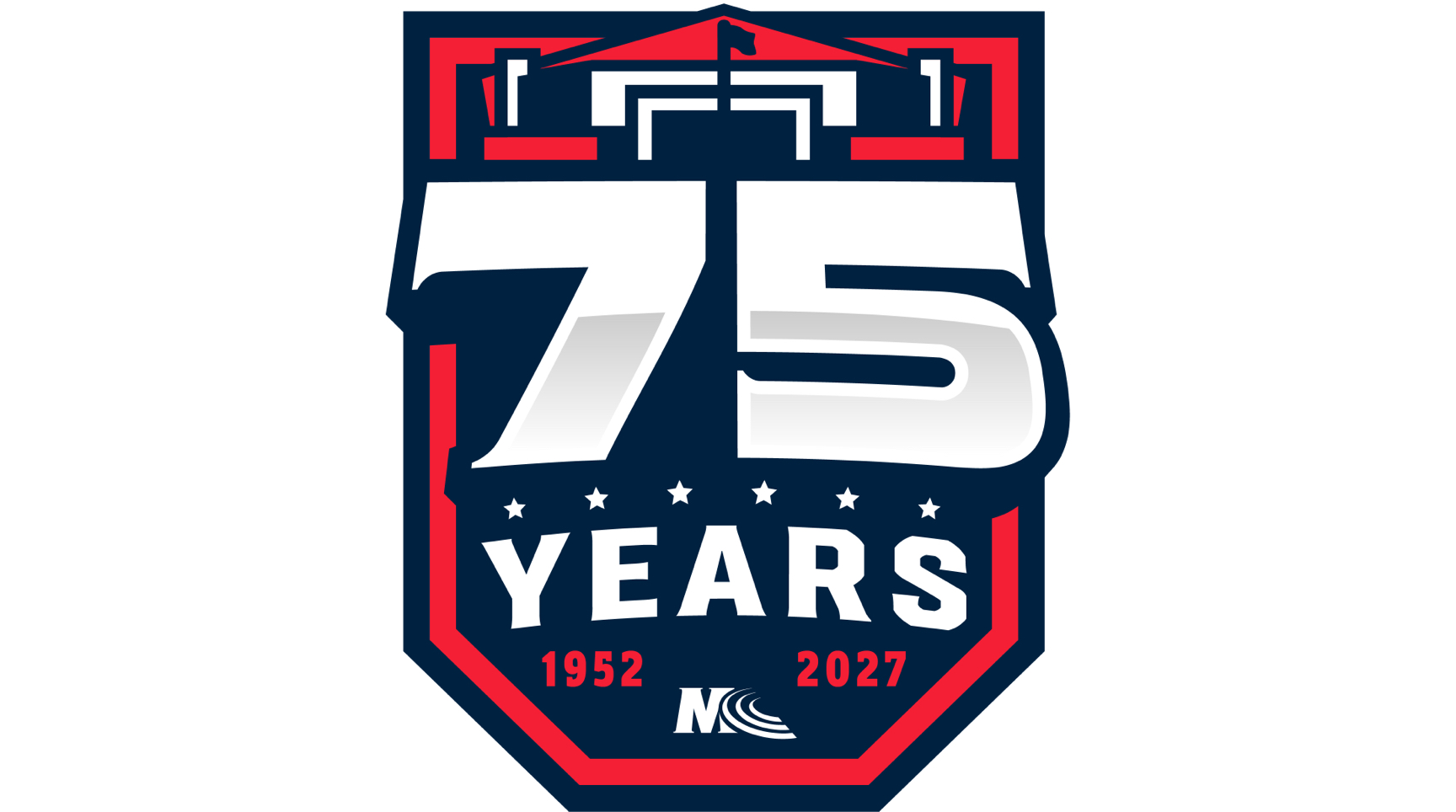 Memorial Coliseum 75th Anniversary logo designed by JH