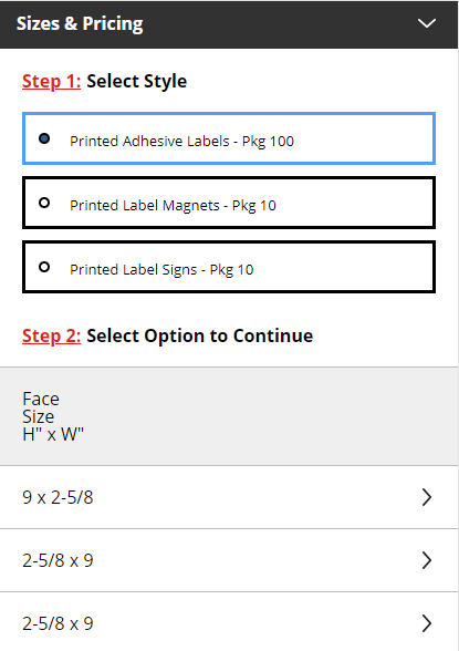 Making selections to find your part