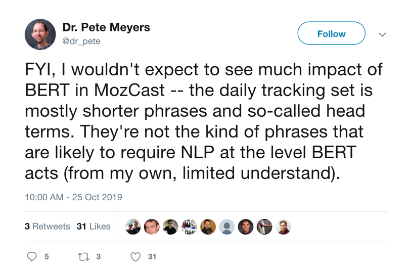 Tweet From Dr. Pete Meyers