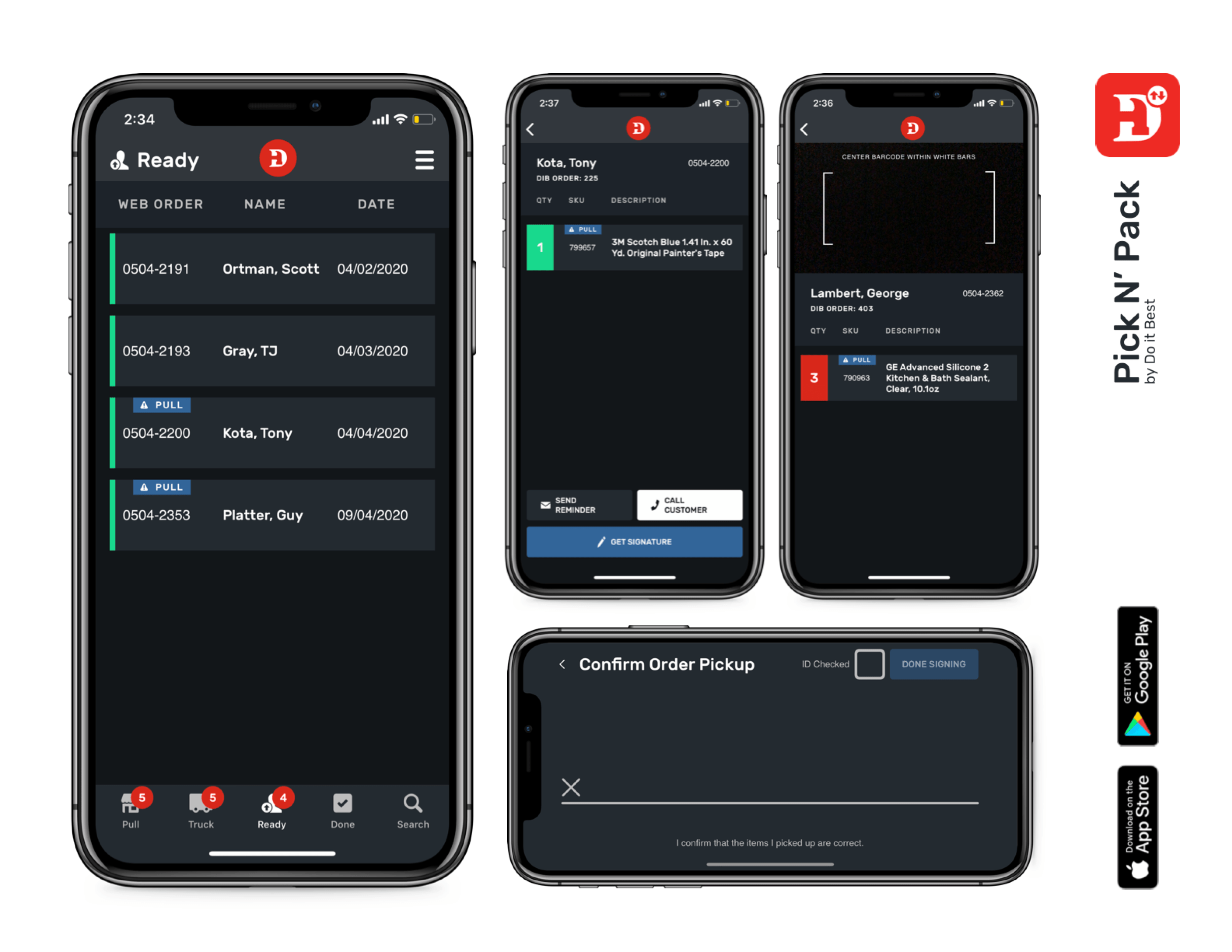 Pick N Pack - Screen Layouts Pick N Pack - Screen Layouts