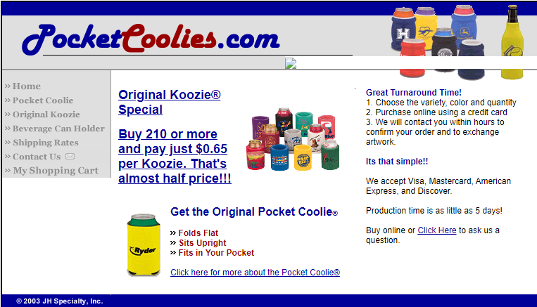 Pocket Coolies Original Website