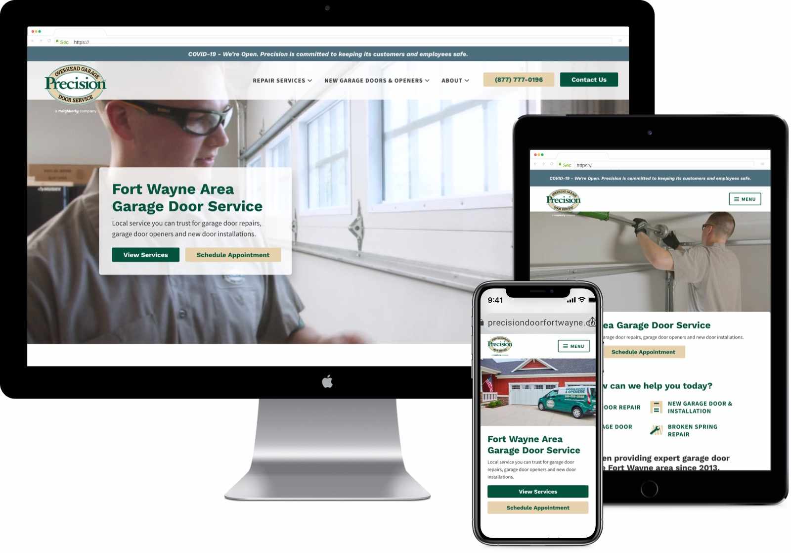 Precision Garage Door - Responsive Website Precision Garage Door - Responsive Website