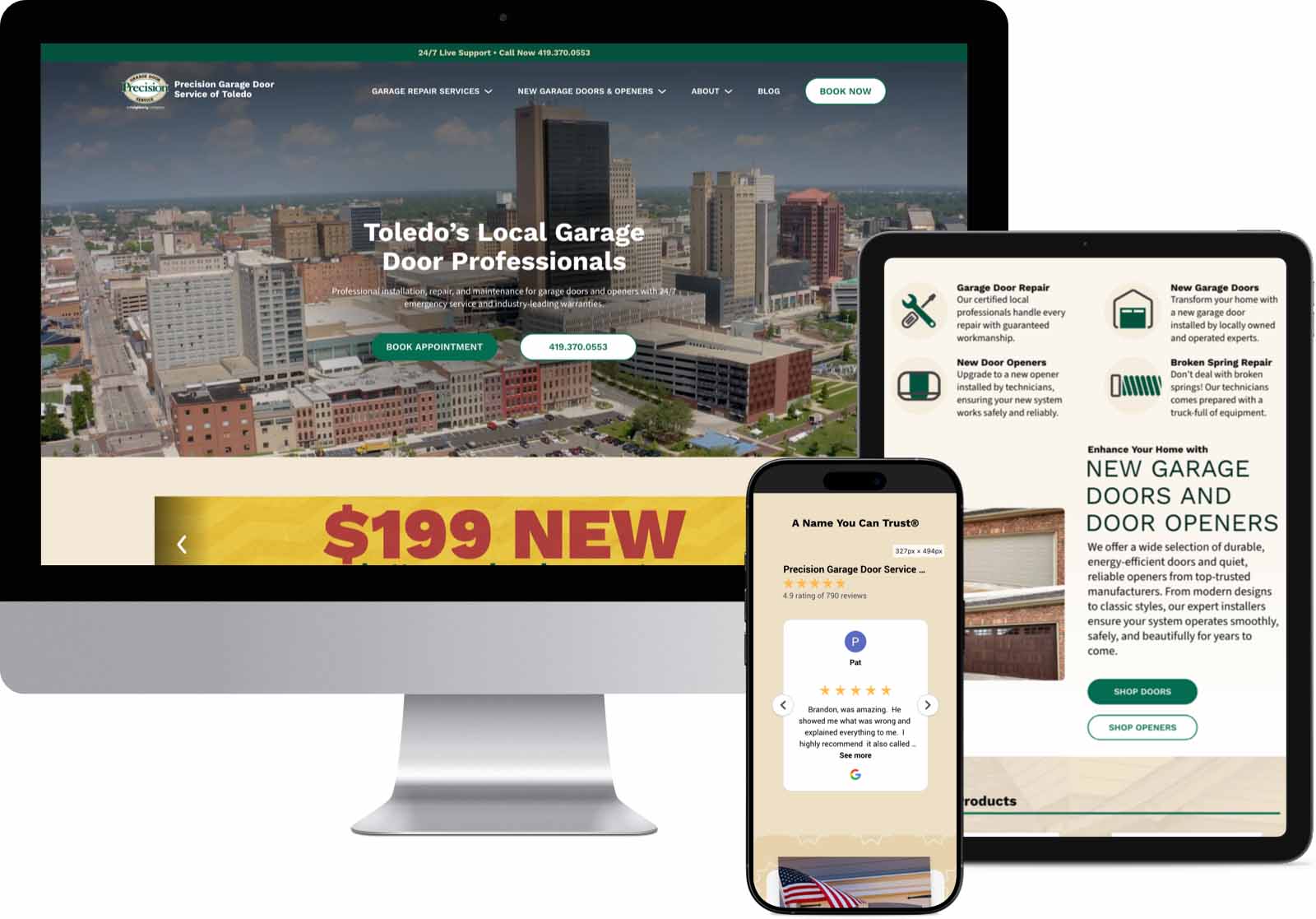 Precision Garage Door - Responsive Website Precision Garage Door - Responsive Website