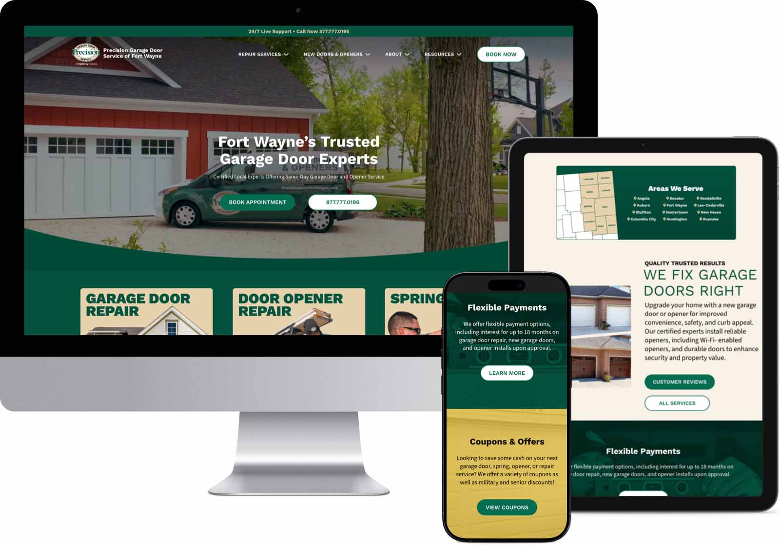 Precision Garage Door - Responsive Website Precision Garage Door - Responsive Website
