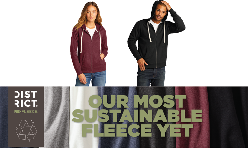 District Re-Fleece Full Zip Hoodie