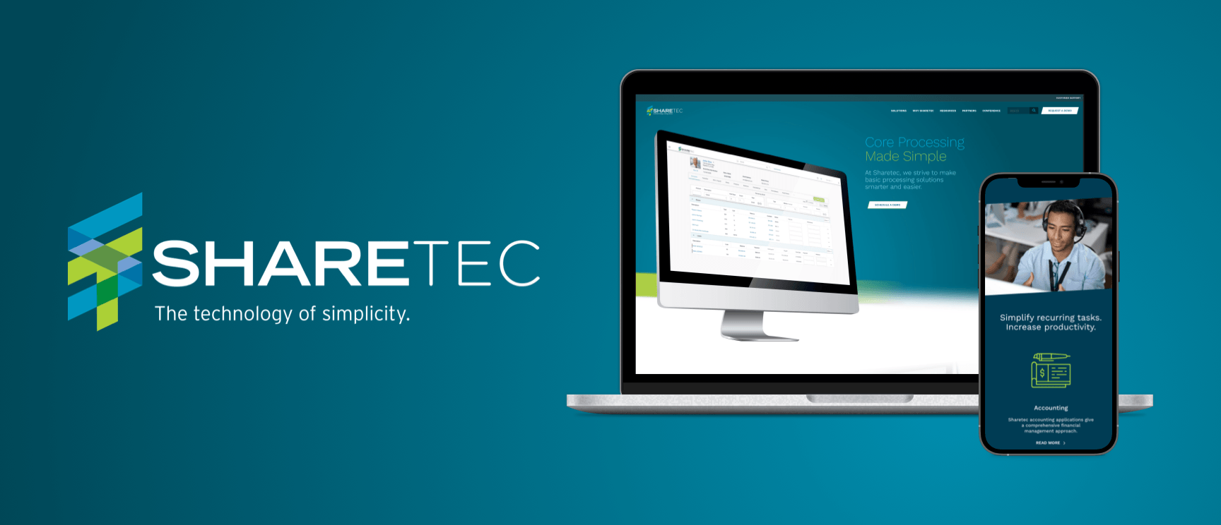 Sharetec desktop and mobile site