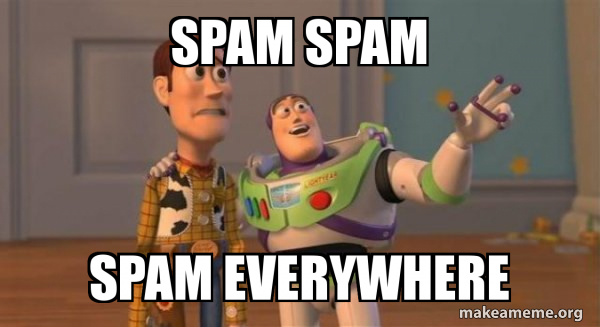 spam everywhere