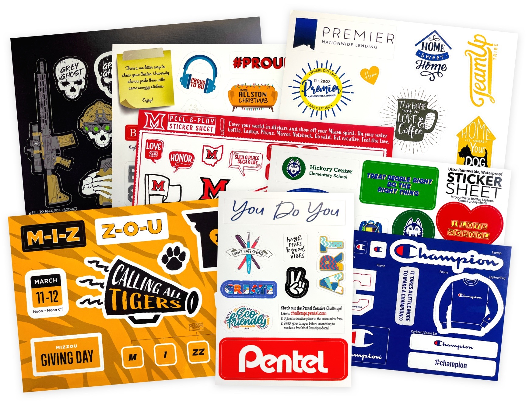 Promotional Sticker Collage