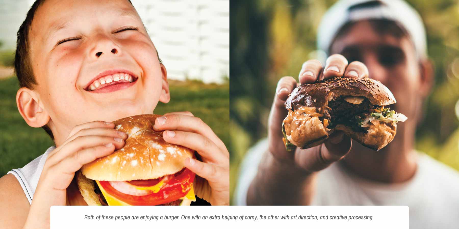 Cheeseburger stock photo comparison
