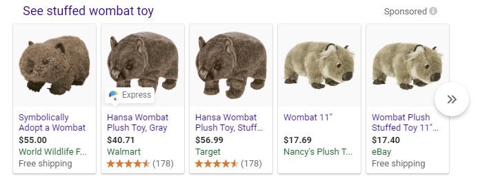 Google Shopping Ad Results 