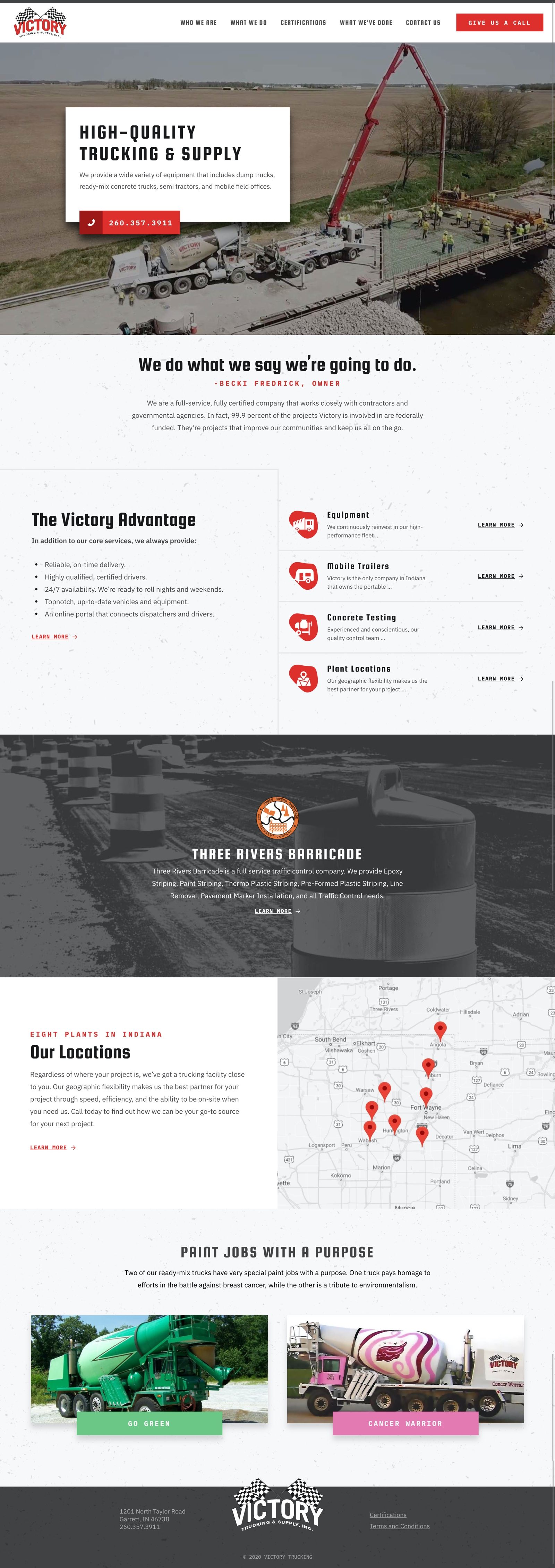 Victory Trucking - Web Design Victory Trucking - Web Design
