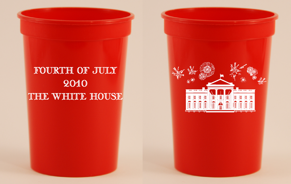 White House 4th of July Cups